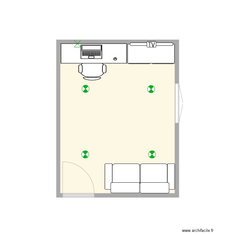 bureau. Plan de 0 pièce et 0 m2