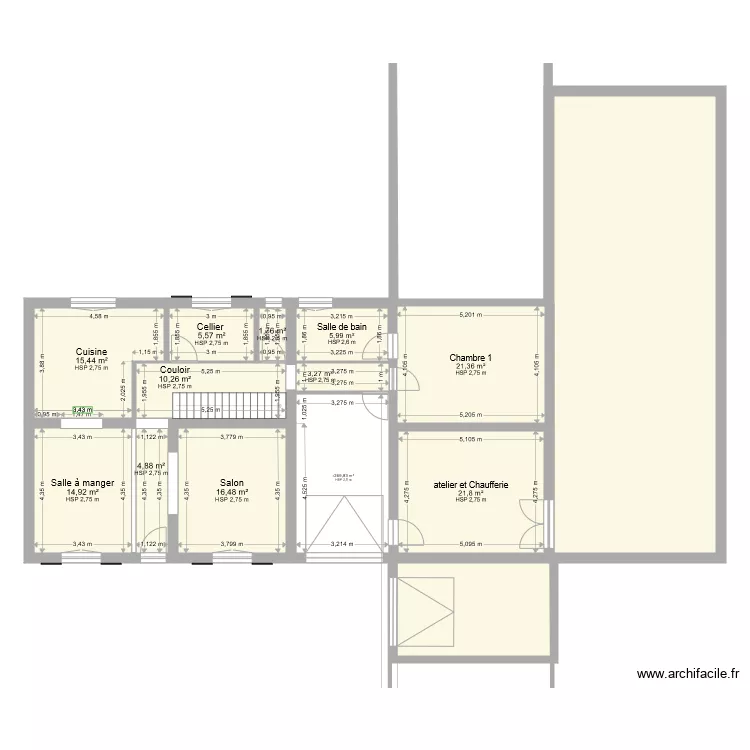 Savonni&eacute;re 1 bis. Plan de 