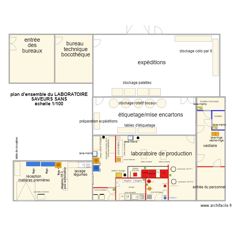 plan ensemble LABORATOIRE . Plan de 0 pièce et 0 m2