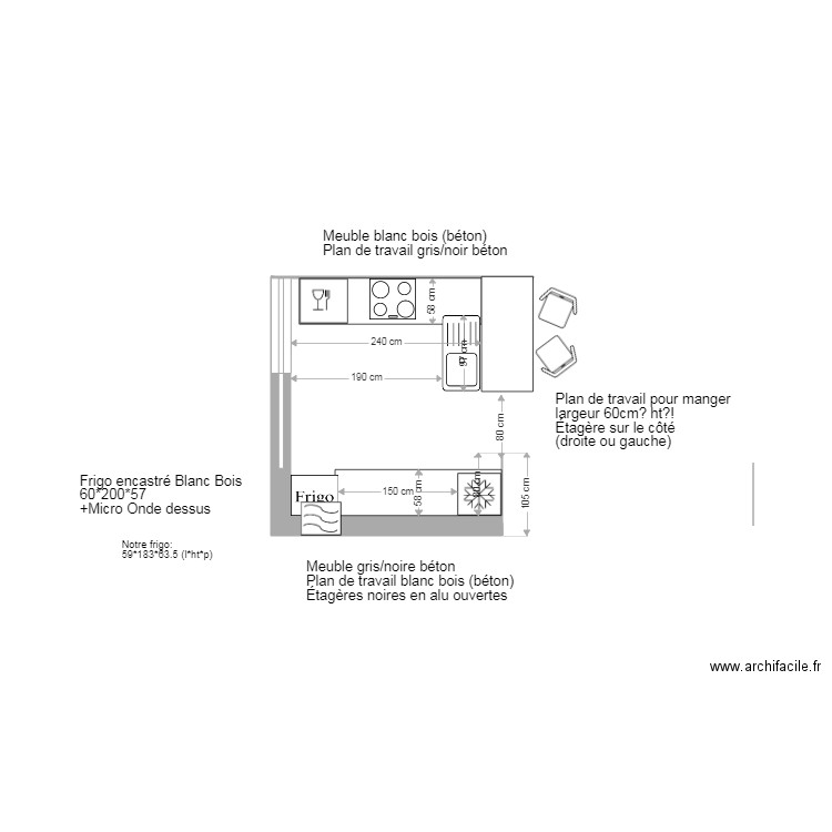 Cuisine EcoCuisine. Plan de 0 pièce et 0 m2