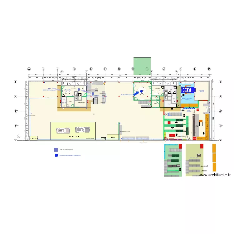 RDC MANOUKIAN _ vue agencement _TO BE RDC V2 _CLIM. Plan de 20  et 1135 m²