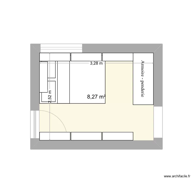 Mateo chambre. Plan de 