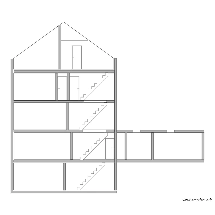 coupe. Plan de coupe. Plan de