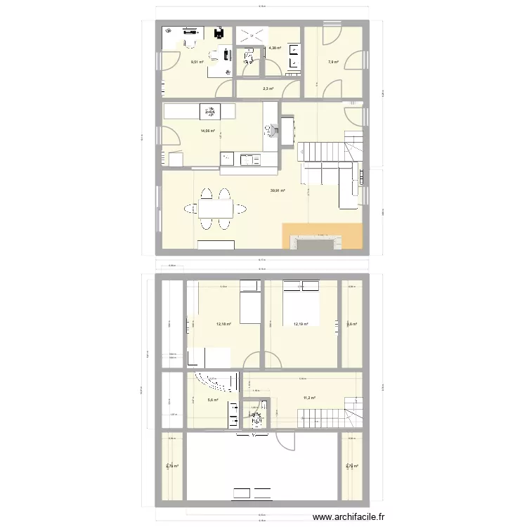 Goujon V1 popo. Plan de 15 et 131 m² Goujon V1 popo. Plan de 15 et 131 m²
