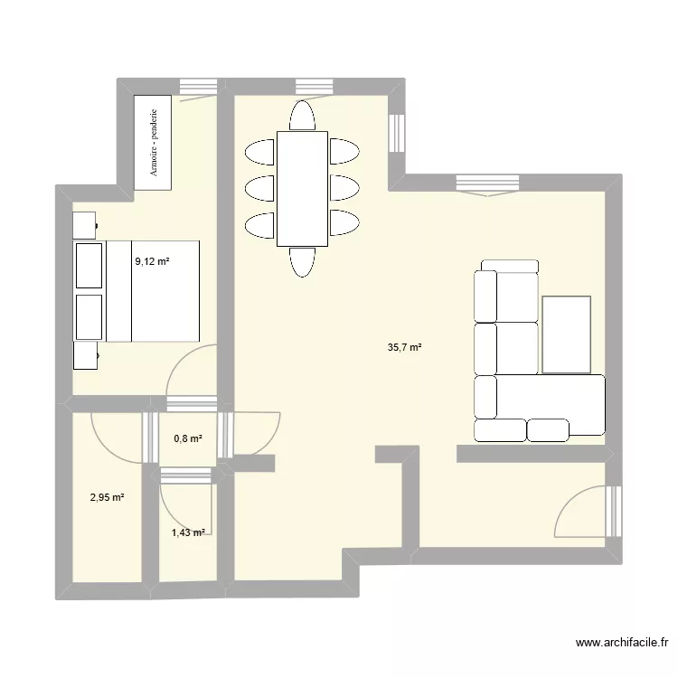 Appartement mantes la ville. Plan de 5  et 50 m²