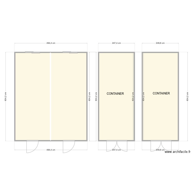 CERMAV CHANTIER GIERES 38400. Plan de 4 pièces et 57 m2