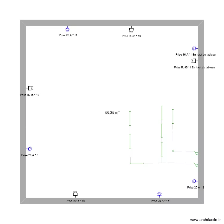 plan rony. Plan de 1 Pièce et 56 m² plan rony. Plan de 1 Pièce et 56 m²