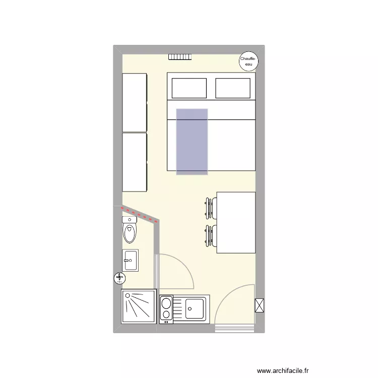 31 michel ange. Plan de 2  et 14 m²