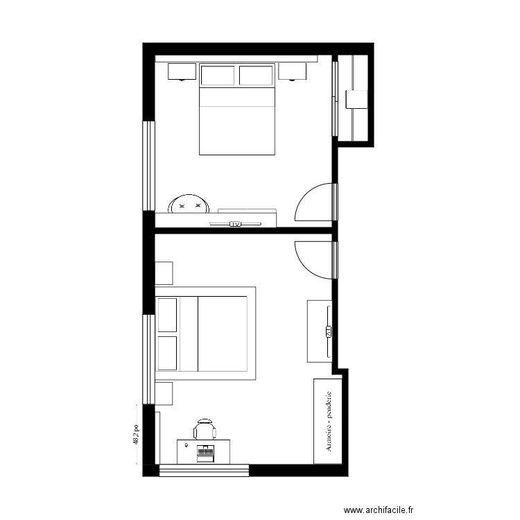 Bouffrad Chambres 2. Plan de 0 pièce et 0 m2
