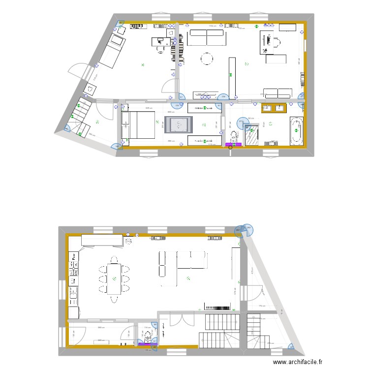 1er Etage ST Epain - Sylvia. Plan de 8 pièces et 238 m2