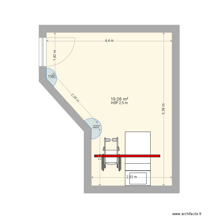 EHPAD les jardins d iroise  d idron CH simple rail. Plan de 0 pièce et 0 m2