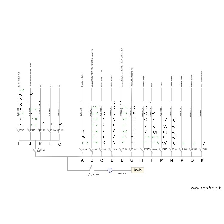 GrandPeril90RDC Unifilaire . Plan de 0 pièce et 0 m2