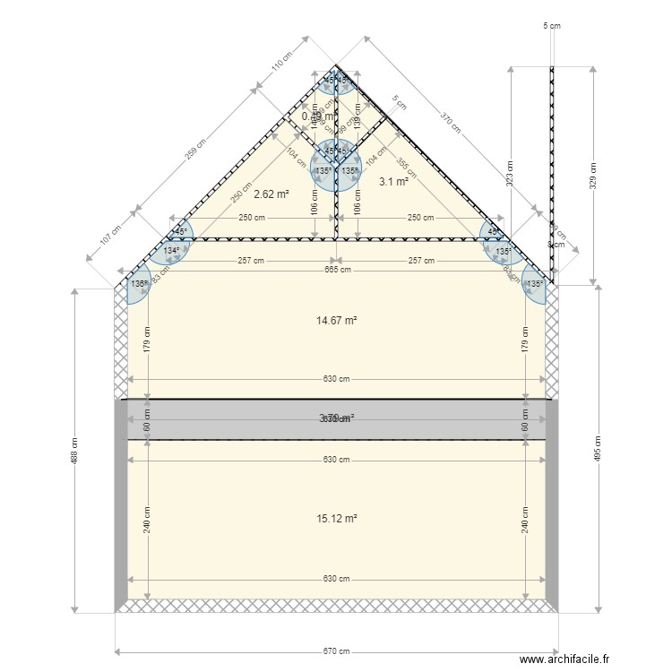 charpente. Plan de 0 pièce et 0 m2