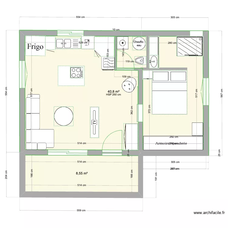 Maison. Plan de 