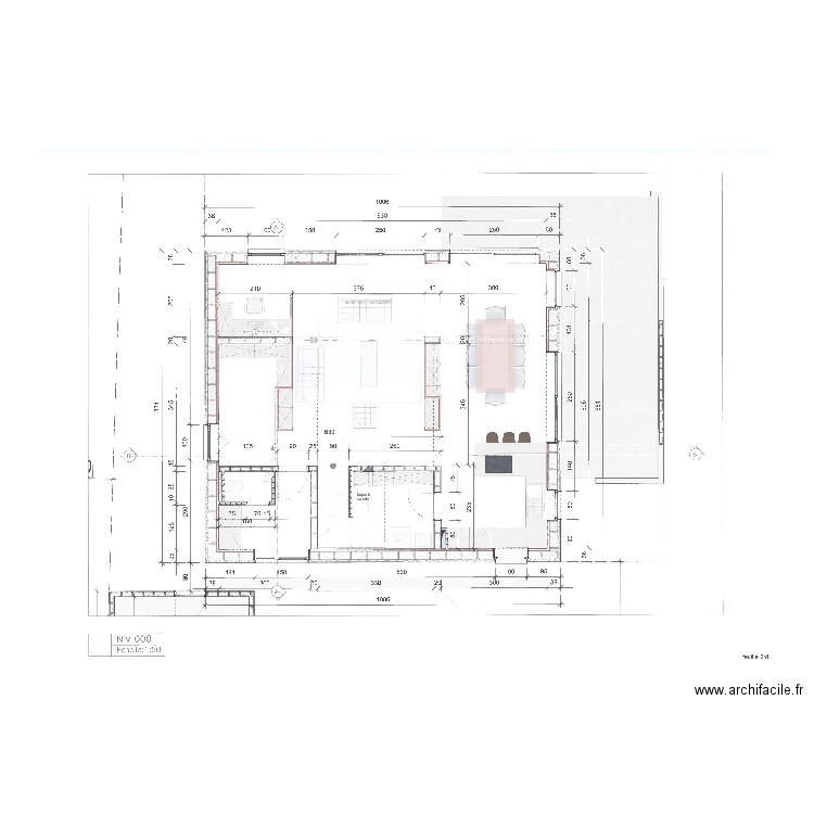Plan Terrasse V.1 import PDF fond mesures. Plan de 0 pièce et 0 m2