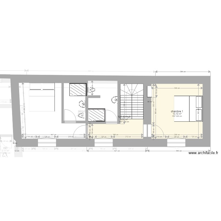 Schaltin plan projet Gite v2 06 2018 variante. Plan de 0 pièce et 0 m2