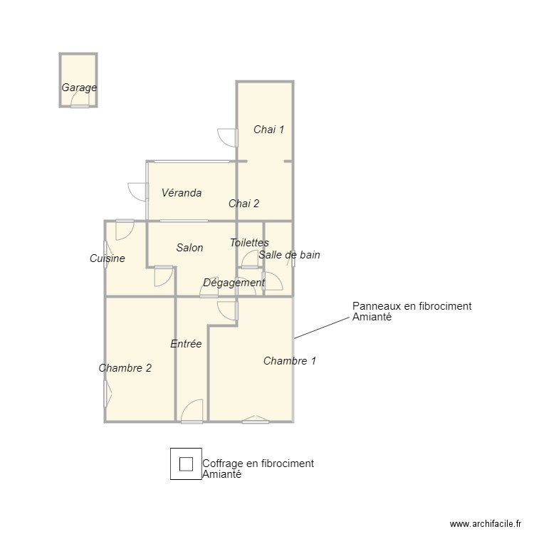 Croquis ABBAL amiante. Plan de 0 pièce et 0 m2