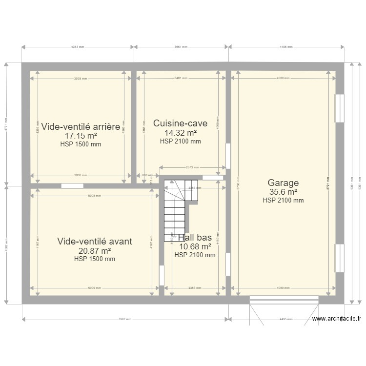 Plan du sous sol. Plan de 0 pièce et 0 m2