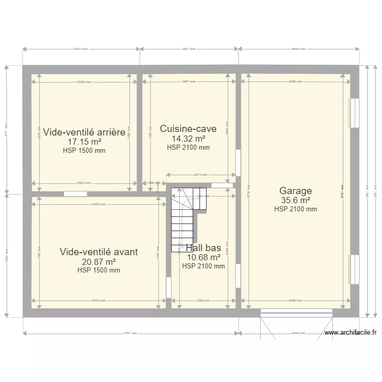 Plan du sous sol. Plan de 