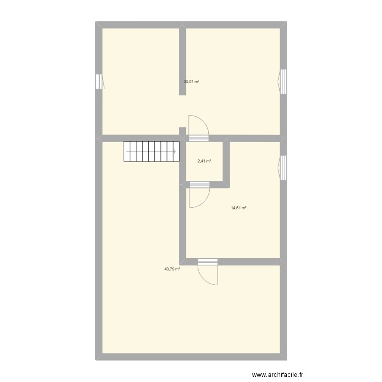 maison hymont etage. Plan de 4 pièces et 88 m2