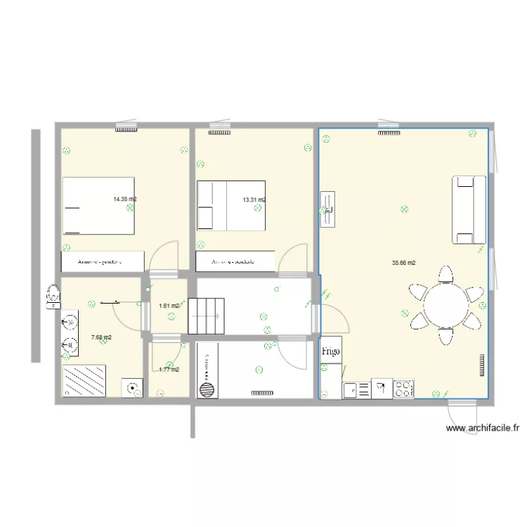 Benney 1er &eacute;tage. Plan de 