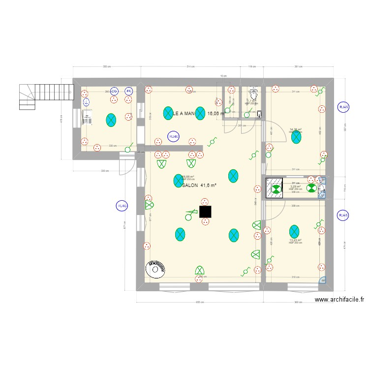 MAISON CONSTRUCTION OUMNAS DEF3-ELECTRICITE. Plan de 5 pièces et 101 m2