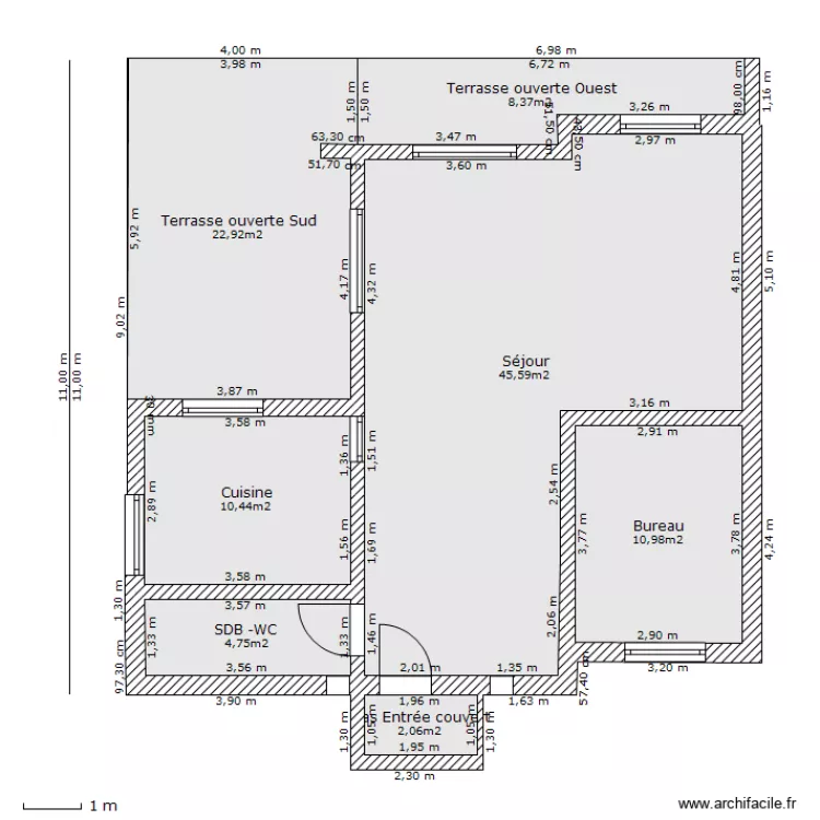 Extension véranda. Plan de Extension véranda. Plan de