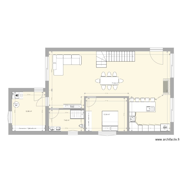 plan 860x1270 5 chambres. Plan de 0 pièce et 0 m2