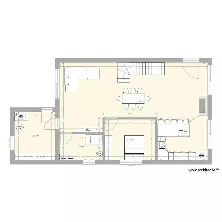 plan 860x1270 5 chambres. Plan de 