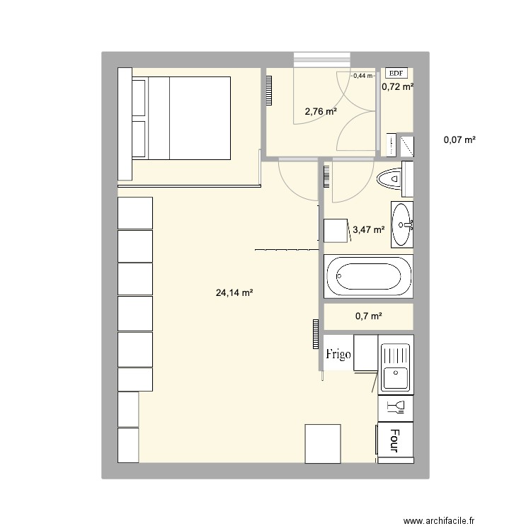PLAN 9 AV LEMERAY. Plan de 6 pièces et 32 m2