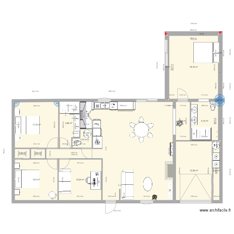 plan mel jul 4. Plan de 18 pièces et 131 m2