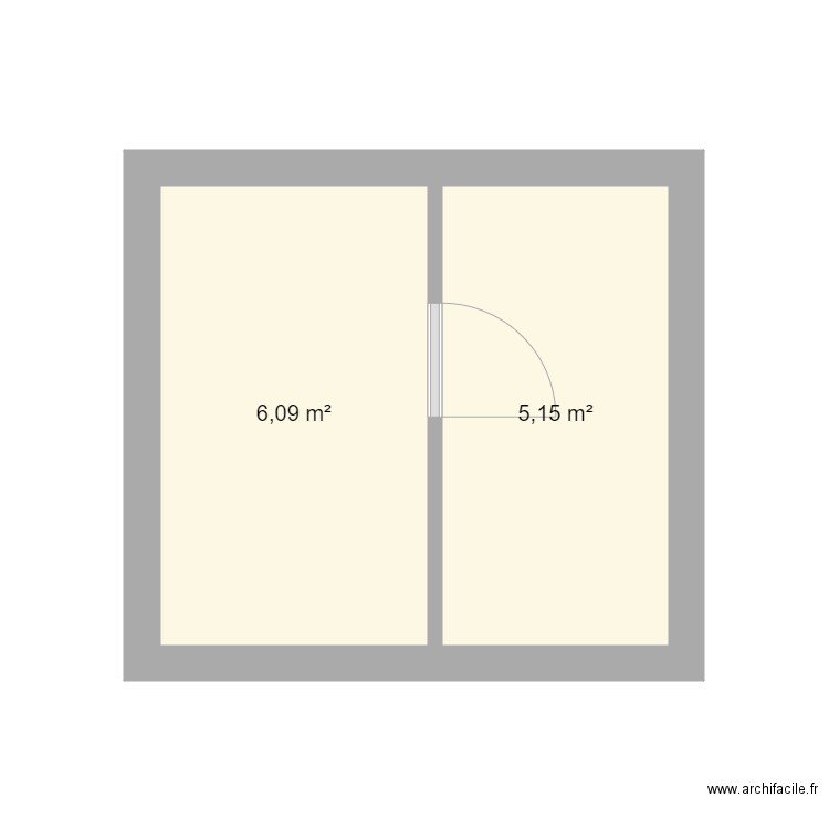 projet1. Plan de 2 pièces et 11 m2