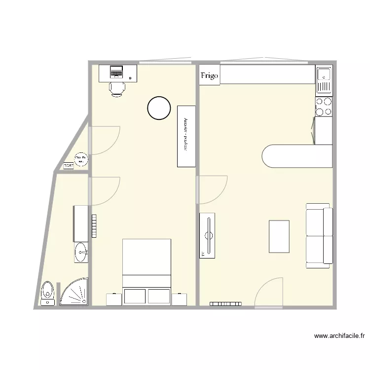 Transformation bureaux en appartement. Plan de Transformation bureaux en appartement. Plan de
