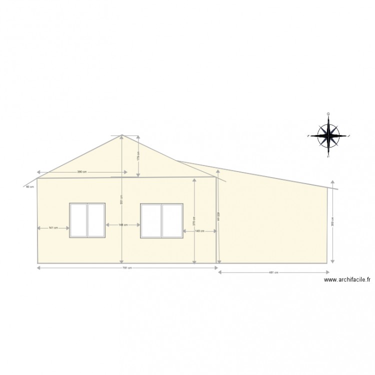 GARAGE FACADE EST av travaux. Plan de 0 pièce et 0 m2