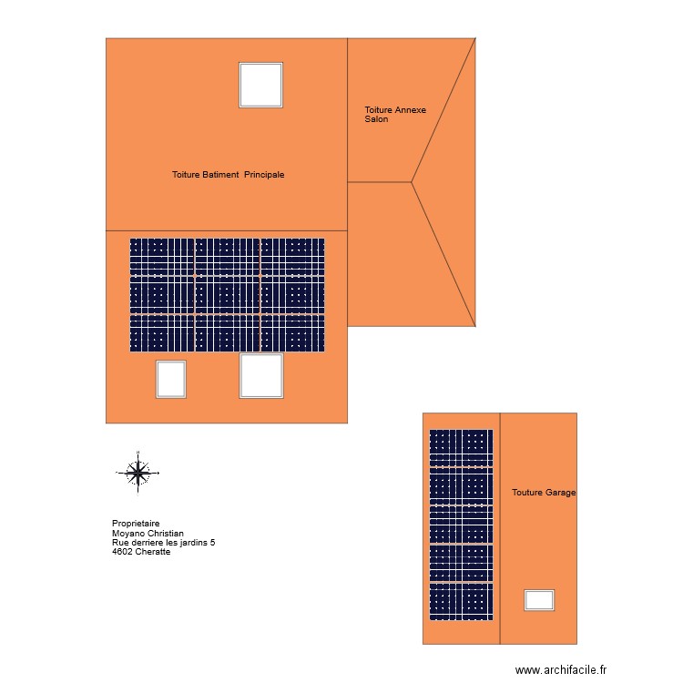 Toiture Photovoltaique. Plan de 0 pièce et 0 m2