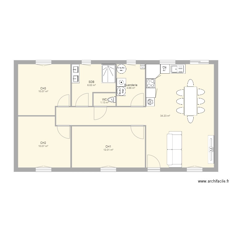 Projet chalet. Plan de 0 pièce et 0 m2