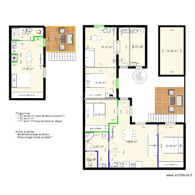 aubervilliers reaménagement version 3. Plan de 0 pièce et 0 m2