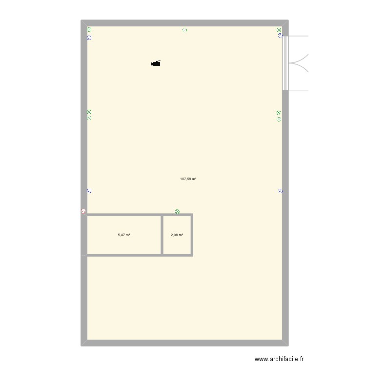 Eclairage et prise studio. Plan de 0 pièce et 0 m2