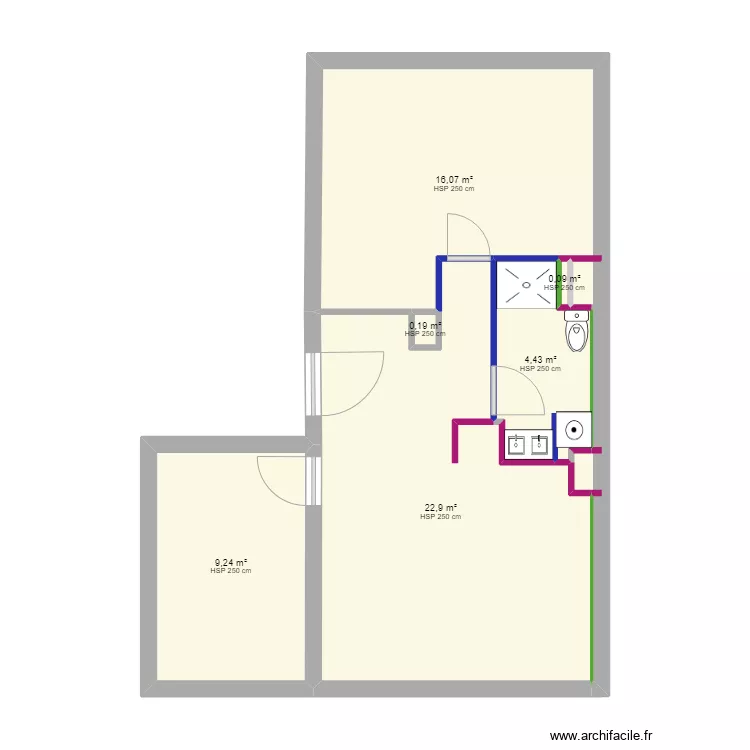 CONTI  plan placo. Plan de 