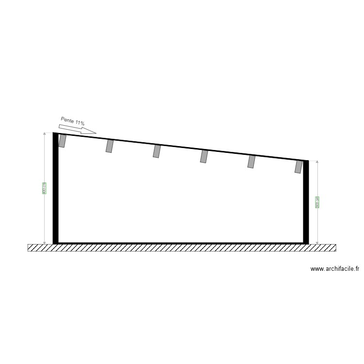 facade ouest. Plan de 0 pièce et 0 m2