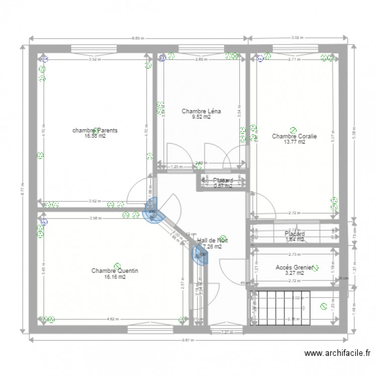 etage. Plan de 0 pièce et 0 m2