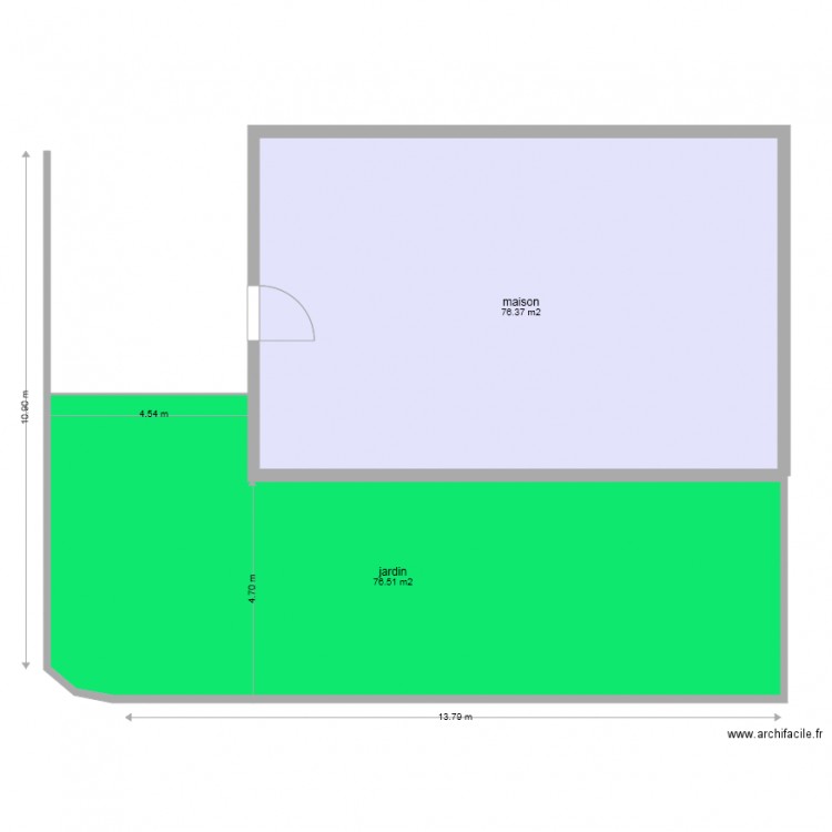 vue dessus mur existant cloture cadieu. Plan de 0 pièce et 0 m2