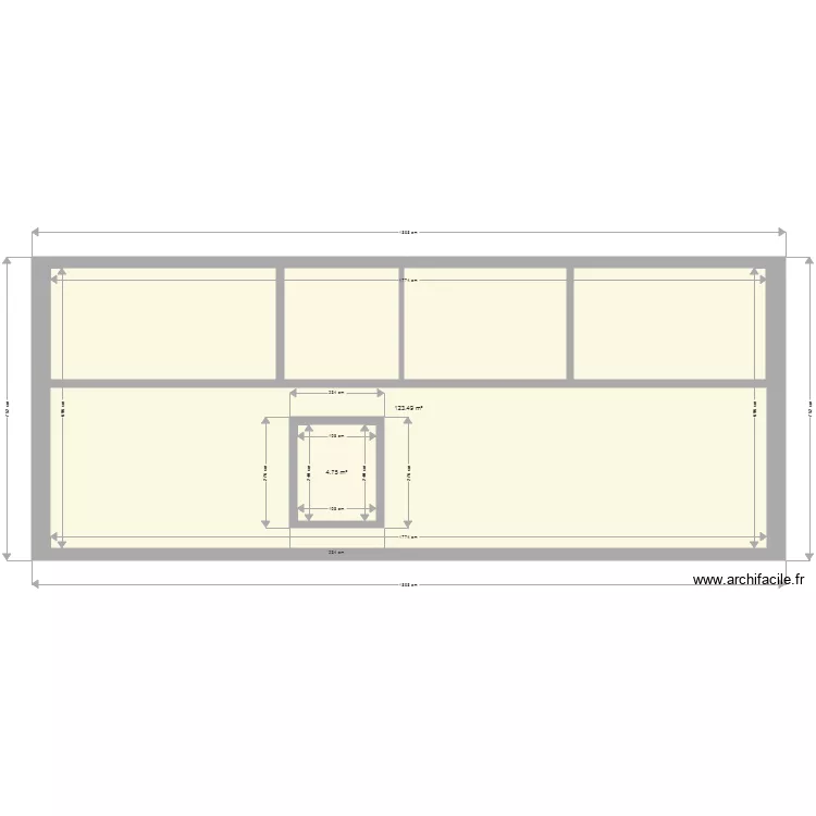 Pavillons cot&eacute; tennis v1. Plan de 