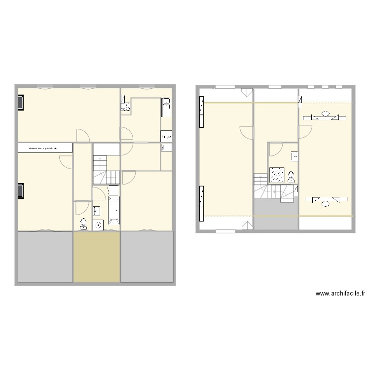 projet séparation appartement 1 28qln. Plan de 0 pièce et 0 m2