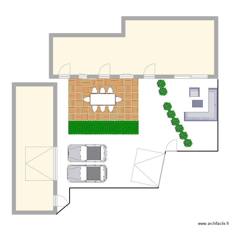 GILLOTIN (Rebréchien). Plan de 2 pièces et 63 m2