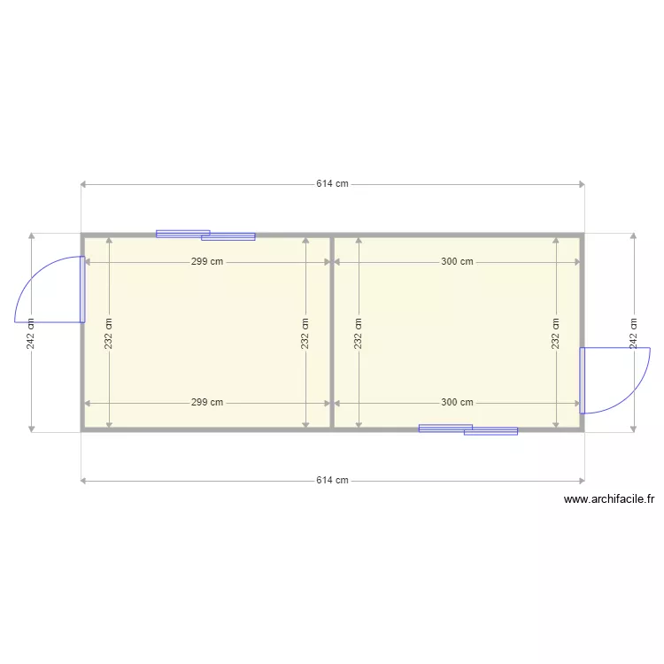 Dossier TERAMAT VESTIAIRE  H et F. Plan de 