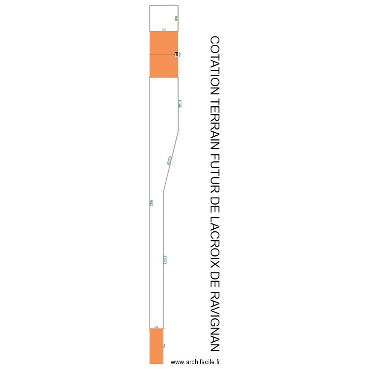 COTATION TERRAIN FUTURE  DE LACROIX DE RAVIGAN. Plan de 0 pièce et 0 m2