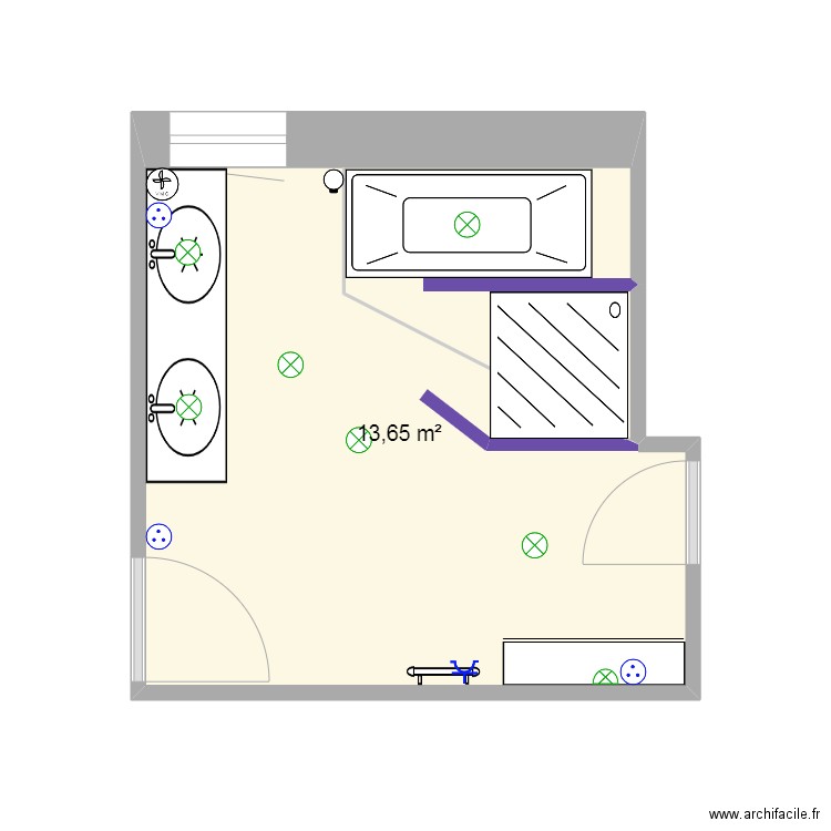 REMERING Salle de bains. Plan de 0 pièce et 0 m2