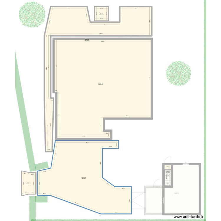 Entrée. Plan de 14 pièces et 841 m2