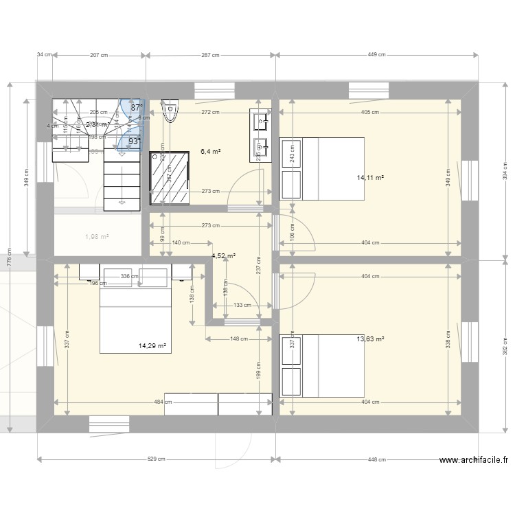 M Rompen. Plan de 11 pièces et 123 m2